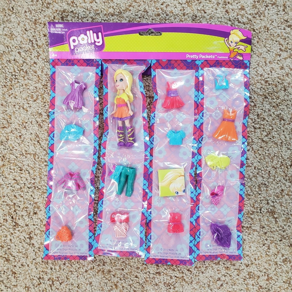 Polly Pocket Pretty Packets Fashions Sealed 2010 Doll+ Mattel Toys RARE NEW